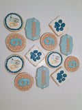 COOKIES, blue dog cookies, 1 dozen custom cookies , COOKIES  royal icing DECORATED COOKIES