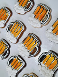 Cookies, BEER MUG COOKIES,  BIRTHDAY COOKIES  royal icing DECORATED -COOKIES 1 dozen, dirty thirty cookies