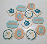 Dog cookies, birthday cookies, 23sweets.com custom cookie set,