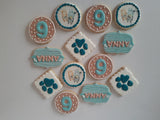 COOKIES, blue dog cookies, 1 dozen custom cookies , COOKIES  royal icing DECORATED COOKIES