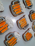Cookies, BEER MUG COOKIES,  BIRTHDAY COOKIES  royal icing DECORATED -COOKIES 1 dozen, dirty thirty cookies