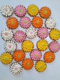 COOKIES, Gerbera flowers cookies, 1 dozen custom cookies , COOKIES  royal icing DECORATED COOKIES