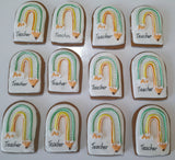 COOKIES, A+ teacher appreciation cookies, 1 dozen custom cookies , COOKIES  royal icing DECORATED COOKIES