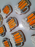 Cookies, BEER MUG COOKIES,  BIRTHDAY COOKIES  royal icing DECORATED -COOKIES 1 dozen, dirty thirty cookies