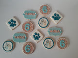 COOKIES, blue dog cookies, 1 dozen custom cookies , COOKIES  royal icing DECORATED COOKIES