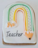 COOKIES, A+ teacher appreciation cookies, 1 dozen custom cookies , COOKIES  royal icing DECORATED COOKIES