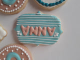 COOKIES, blue dog cookies, 1 dozen custom cookies , COOKIES  royal icing DECORATED COOKIES