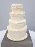 4 tier vintage cake, retro cake Lambeth style  WEDDING CAKE  round cakes, delivery is extra