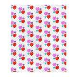 Throw Blanket, Hearts pattern, comfy blanket throw, gift for her, sofa blanket, Valentines day gift for her, gift for girls