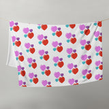 Throw Blanket, Hearts pattern, comfy blanket throw, gift for her, sofa blanket, Valentines day gift for her, gift for girls