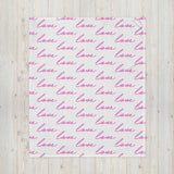 Throw Blanket LOVE blanket for her, gift for her, blanket gift, valentines day blanket gift for her