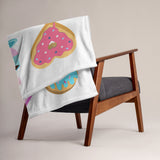 Throw Blanket sweets blanket for her, gift for her, blanket gift, valentines day gift for her, baked goods