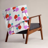 Throw Blanket, Hearts pattern, comfy blanket throw, gift for her, sofa blanket, Valentines day gift for her, gift for girls