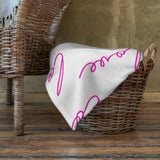 Throw Blanket LOVE blanket for her, gift for her, blanket gift, valentines day blanket gift for her
