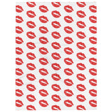 Throw Blanket red lips kiss blanket for her, gift for her, blanket gift, valentines day gift for her, kiss her