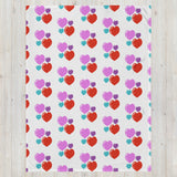 Throw Blanket, Hearts pattern, comfy blanket throw, gift for her, sofa blanket, Valentines day gift for her, gift for girls