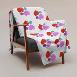 Throw Blanket, Hearts pattern, comfy blanket throw, gift for her, sofa blanket, Valentines day gift for her, gift for girls