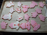 COOKIES  Baby rompers, royal icing DECORATED -COOKIES