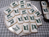CUSTOM LOGO COOKIES decorated royal iced COOKIES 100  cookies
