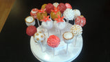 CAKEPOPS with gold ribbon