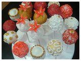 CAKEPOPS with gold ribbon