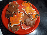 COOKIE PLATE "FALL” themed, 1 dozen decorated cookies, sugar cookies