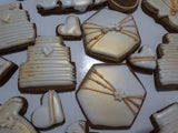 COOKIES royal icing DECORATED Engagement bridal wedding COOKIES