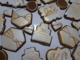 COOKIES royal icing DECORATED Engagement bridal wedding COOKIES