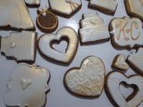 COOKIES royal icing DECORATED Engagement bridal wedding COOKIES