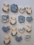 Bridal/ wedding COOKIES  royal icing DECORATED -COOKIES, 1 dozen