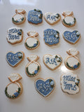 Bridal/ wedding COOKIES  royal icing DECORATED -COOKIES, 1 dozen