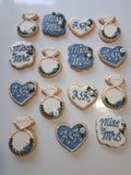 Bridal/ wedding COOKIES  royal icing DECORATED -COOKIES, 1 dozen