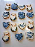 Bridal/ wedding COOKIES  royal icing DECORATED -COOKIES, 1 dozen