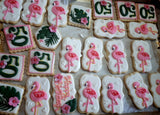 SUGAR COOKIES  TROPICAL THEMED royal icing DECORATED -COOKIES
