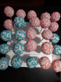 CAKE POPS, CAKEPOPS, 100 cake pops for GENDER REVEAL  bulk order, restaurants food service industry.