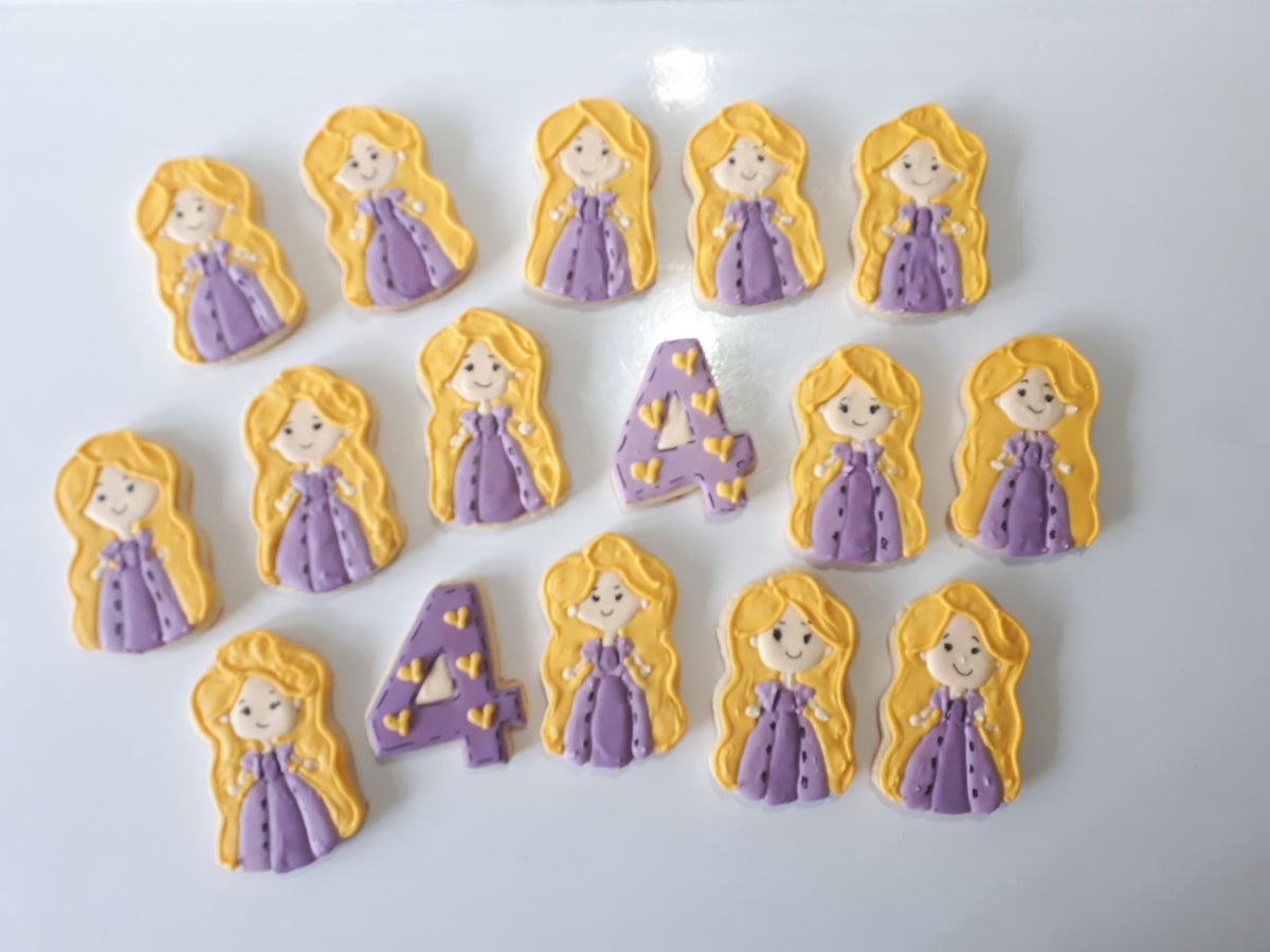 open lace back dress Princess dresses cookie cutter – Charlson Cookie Co main image 0