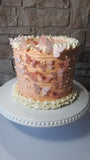 Butterfly cake, edible butterfly, all occasion cake, 8 inch round cake
