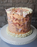 Butterfly cake, edible butterfly, all occasion cake, 8 inch round cake