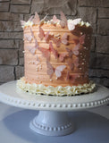 Butterfly cake, edible butterfly, all occasion cake, 8 inch round cake