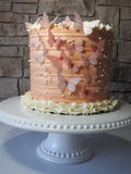 Butterfly cake, edible butterfly, all occasion cake, 8 inch round cake