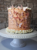 Butterfly cake, edible butterfly, all occasion cake, 8 inch round cake