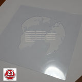 WORLD MAP, stencil, cookie stencil, cookie decorating, cookie decor art stencil, arts and crafts
