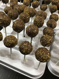 CAKEPOPS with gold ribbon