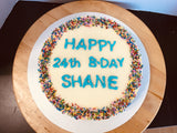 BIRTHDAY CAKE FUNFETTI STYLE    (local orders only) 6, 8 or 10 inch sizes available