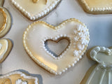 COOKIES royal icing DECORATED Engagement bridal wedding COOKIES