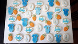 Bunny themed baby shower COOKIES  royal icing DECORATED -COOKIES 1 dozen