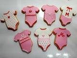 COOKIES  Baby rompers, royal icing DECORATED -COOKIES