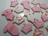 COOKIES  Baby rompers, royal icing DECORATED -COOKIES