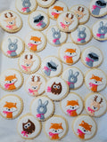 Woodland themed baby shower COOKIES  royal icing DECORATED -COOKIES