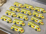 COOKIES royal icing DECORATED -SCHOOL BUS, back to school